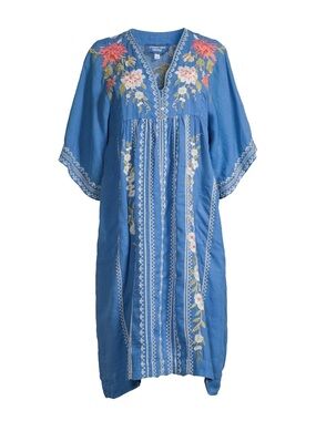 Johnny Was Nalina Embroidered Boho Kimono Dress